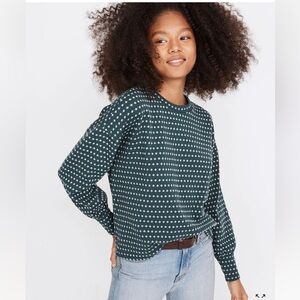 Madewell Floral Jacquard Puff-Sleeve Top